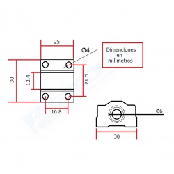 Plataforma con rodamiento lineal 6mm de diámetro – SC6UU