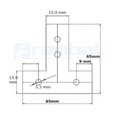 Soporte Tipo T Para Perfiles aluminio 2020