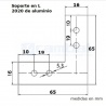 Soporte tipo L para perfiles aluminio 2020