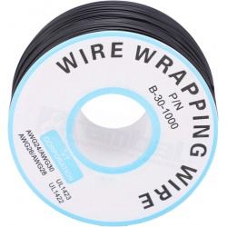 Cable Rollo Cobre Negro - 30AWG 230mt