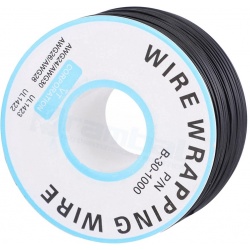 Cable Rollo Cobre Negro - 30AWG 230mt