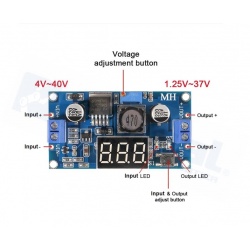 Fuente Regulable LM2596 VDC 3A Step Down con Display