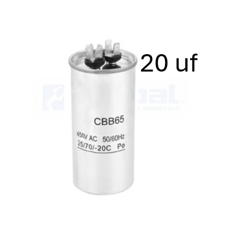 Condensador de arranque CBB65 20uf 450V AC, partida Motores