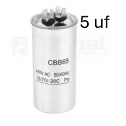 Condensador de arranque CBB65 5uf 450V AC, partida Motores