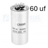 Condensador de arranque CBB65 60uf 450V AC, partida Motores