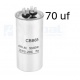 Condensador de arranque CBB65 70uf 450V AC, partida Motores