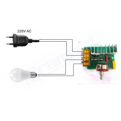 Dimmer Regulador Volt Alterno 220VAC 4000W 10-220VAC