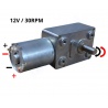Motorreductor Worm Engranaje Metal 30 RPM