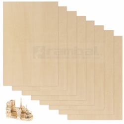 Lamina Madera Grabado Laser - Wood Sheet 300x200mm