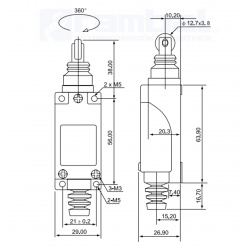 Sensor Final de Carrera TZ-8122 IP65