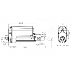 Actuador lineal 1200Kg 20 pulgadas NORTH IP66