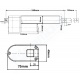 Actuador lineal con potenciometro 700N/IP65 12V