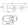 Actuador lineal con potenciometro 700N/IP66 12V