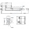 Actuador lineal Industrial 16" 16POT + feedback Potenciometro 80Kg IP68 12V