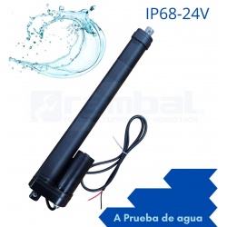 Actuador Lineal Industrial 16" 24V 80Kg IP68