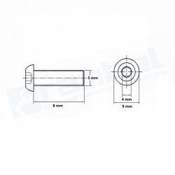 Tornillo Hexagonal M5  L8mm