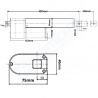 Actuador Lineal 14POT + Feedback Potenciómetro 70Kg IP66 12V