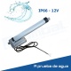 Actuador Lineal 8" 12V 08P 95kg IP66