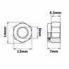 Tuerca autoblocante M8  (Pack 10 un.)