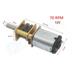 Motor-Reductor Metalico GA12Y N20 60RPM