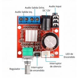 Placa amplificadora de audio PAM8610