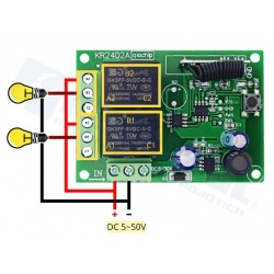 Módulo RF 2 Relés Control Remoto 433MHz