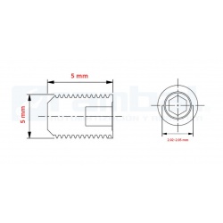 Tornillos M5 x 5mm Punta Allen