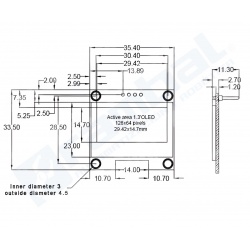 Pantalla OLED 1.3" 128x64 I2C 4pin OLED LCD
