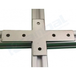 Soporte Tipo Cruz para Perfiles Aluminio 2020