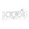 Riel Lineal Perfil 2080 V-Slot 20x80x1000mm.