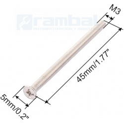 10 unidades tornillo M3 x 45mm cabeza de cruz