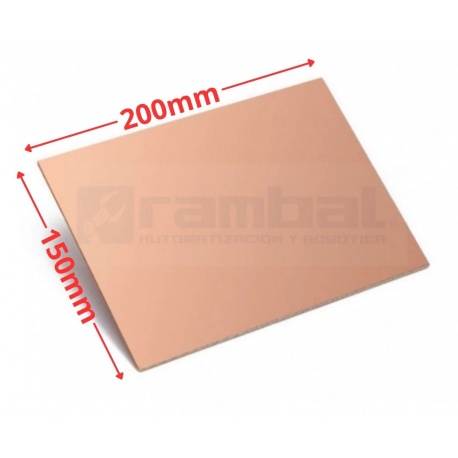 Tarjeta Cobre PCB Virgen Una Cara - One Side FR-4 150x200mm