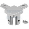 Angulo Conector Triple de Metal para Perfiles 20×20