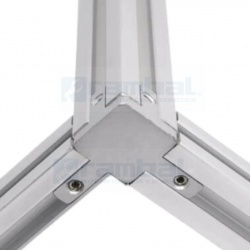 Angulo Conector Triple de Metal para Perfiles 20×20
