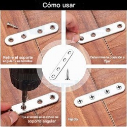 Soporte tipo L para perfiles aluminio 2020