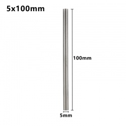 Varilla eje guía de acero de 5mm x 100mm