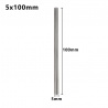 Varilla eje guía de acero de 5mm x 100mm