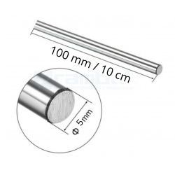 Varilla eje guía de acero de 5mm x 100mm