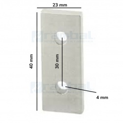 Soporte placa plana 4x40mm Acero