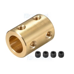 Acople rígido de latón 12mm x 8mm – Conector de Ejes