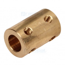 Acople rígido de latón 10mm x 8mm – Conector de Ejes