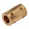 Acople rígido de latón 10mm x 8mm – Conector de Ejes