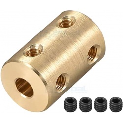 Acople rígido de latón 10mm x 8mm – Conector de Ejes