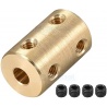 Acople rígido de latón 10mm x 8mm – Conector de Ejes