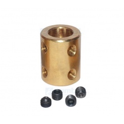 Acople rígido de latón 10mm x 8mm – Conector de Ejes