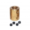 Acople rígido de latón 10mm x 8mm – Conector de Ejes