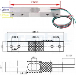 Sensor de peso celda de carga 10Kg