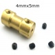Acople rígido de Bronce 4mm x 5mm