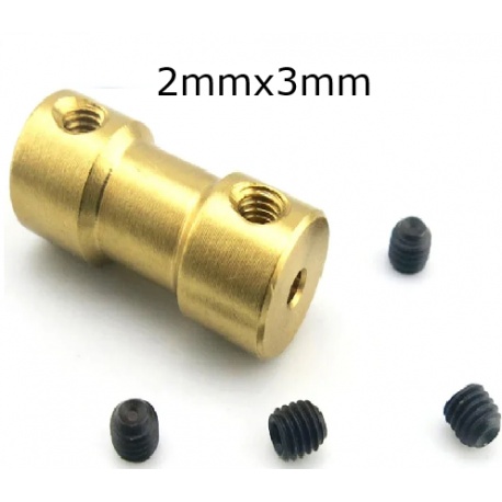 Acople rígido de latón 2mm x 2mm