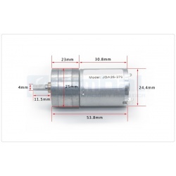 Motor DC Engranaje Alto Torque 12-24Vdc